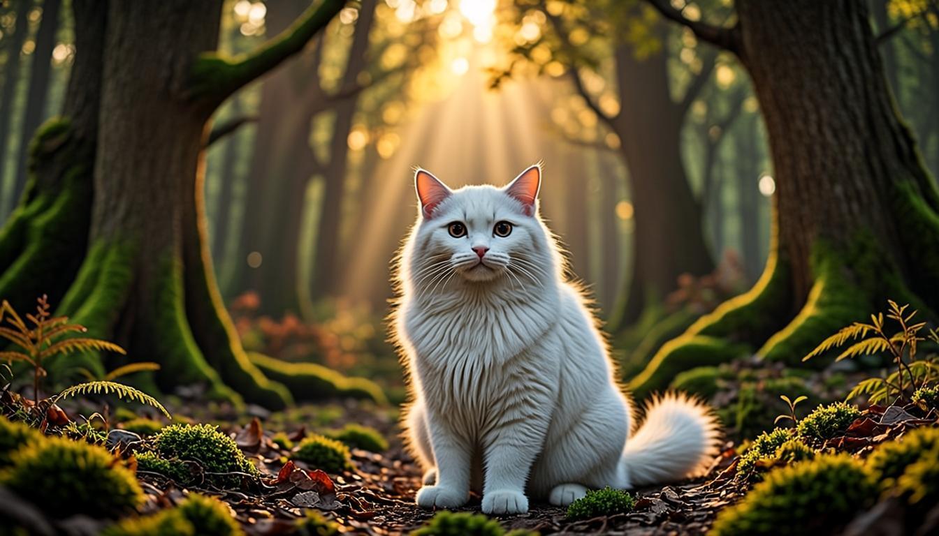 Волшебный свет — кот в лучах